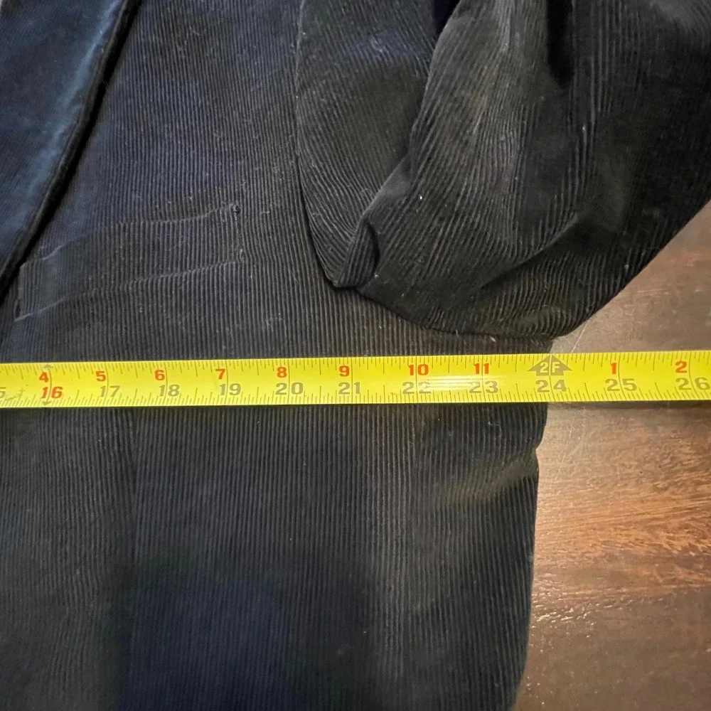 Lauren‎ Ralph Lauren Mens Corduroy Blazer Black Elbow Patches Sport Coat 44R